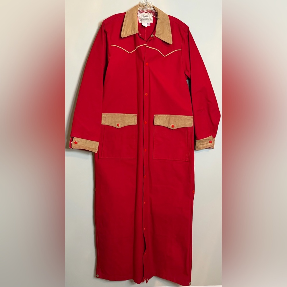 Boone Industries Mineral Wells Red Long Duster Size Small